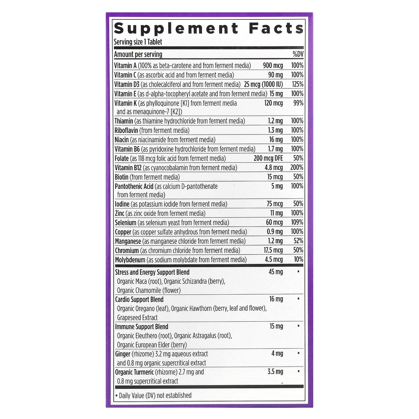 New Chapter, One Daily  Every Man's Multivitamin, 72 Vegetarian Tablets - Image 2