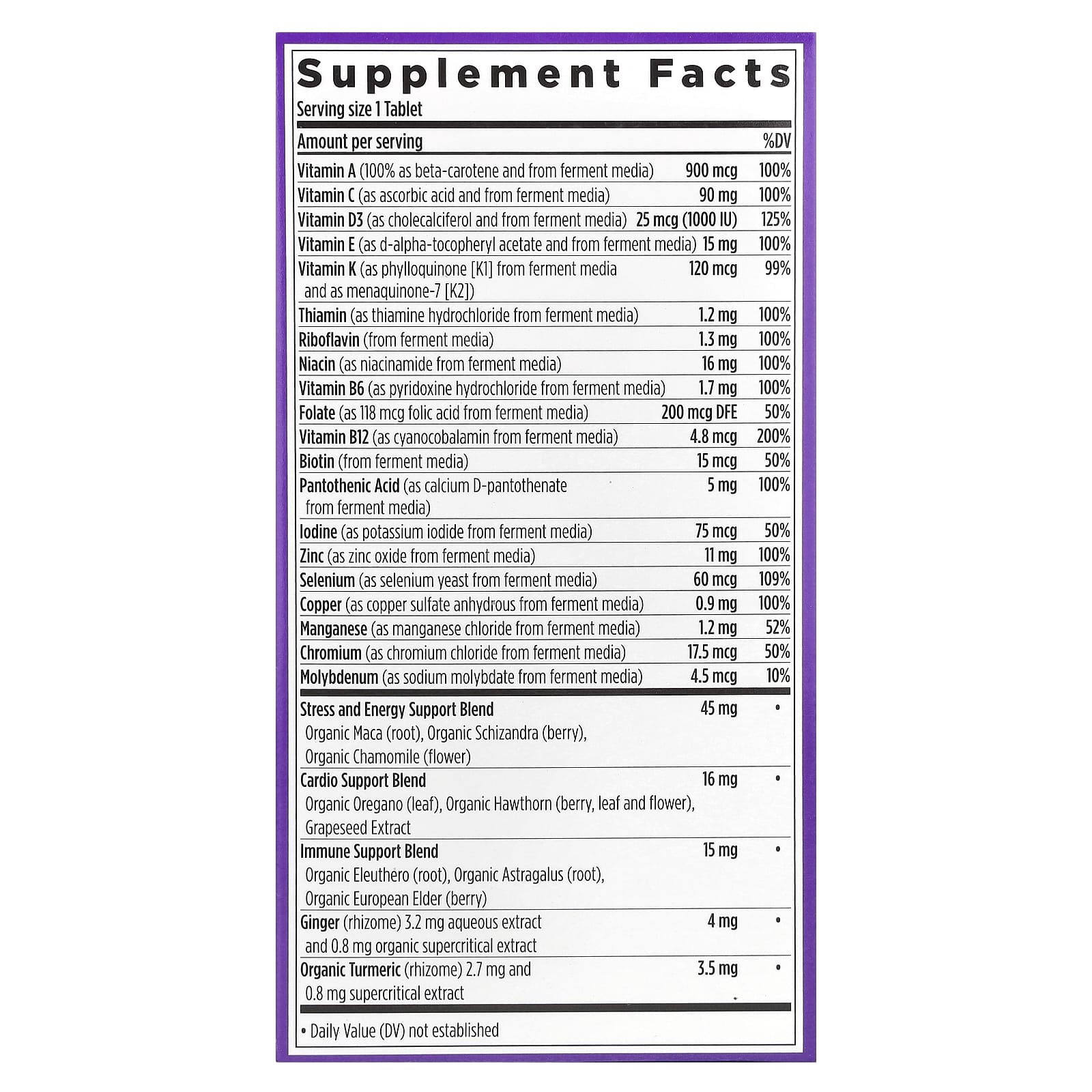 New Chapter, One Daily  Every Man's Multivitamin, 72 Vegetarian Tablets - Image 2