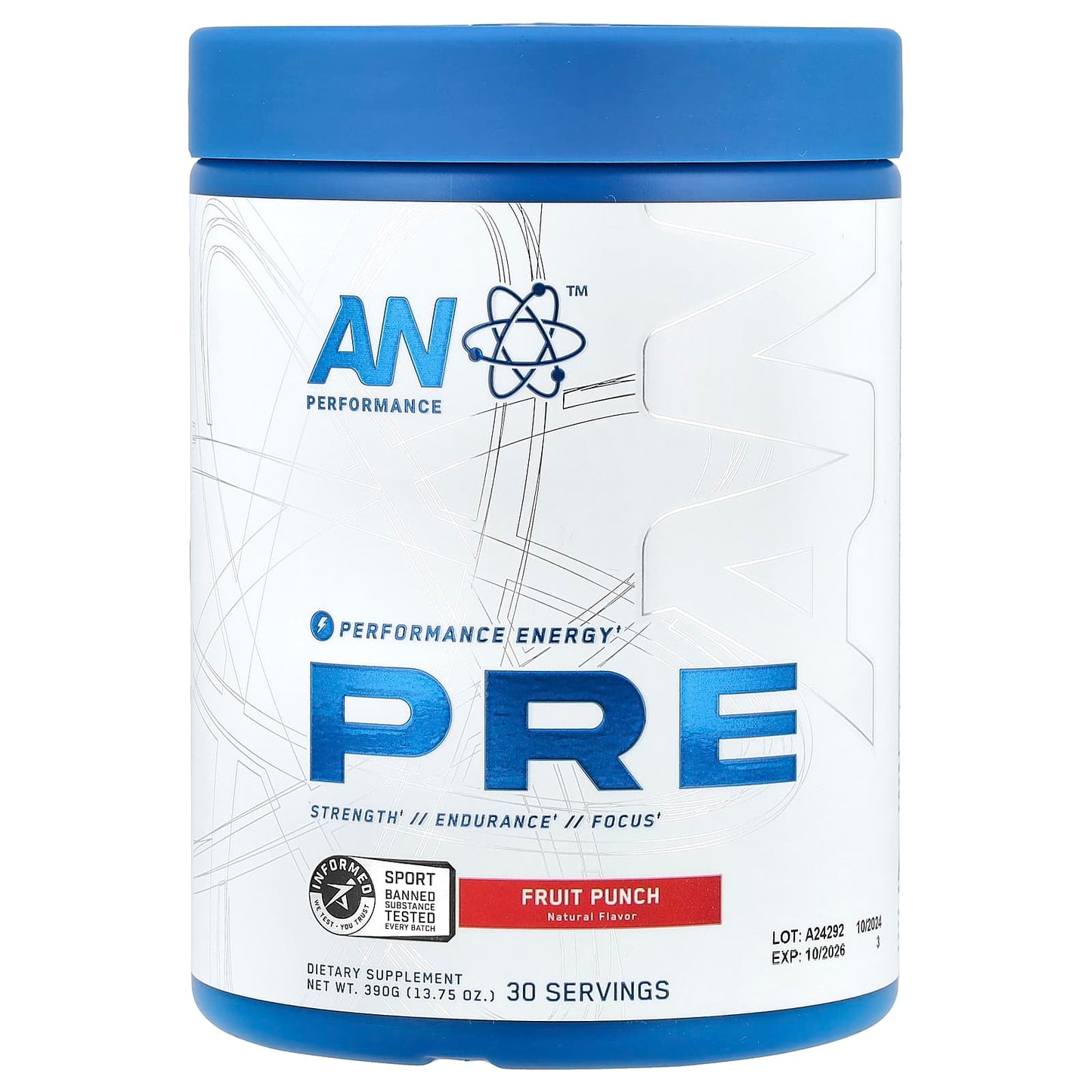 AN Supps Pre-Workout Fuel for High-Intensity Workouts - 30 Servings - Image 1