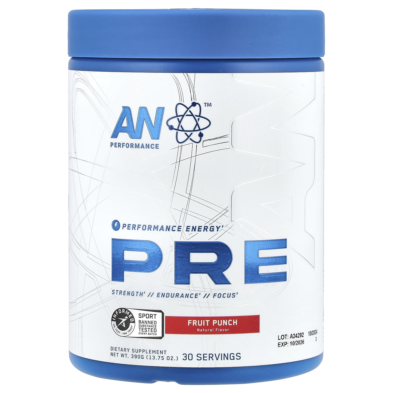AN Supps Pre-Workout Fuel for High-Intensity Workouts - 30 Servings - Image 1
