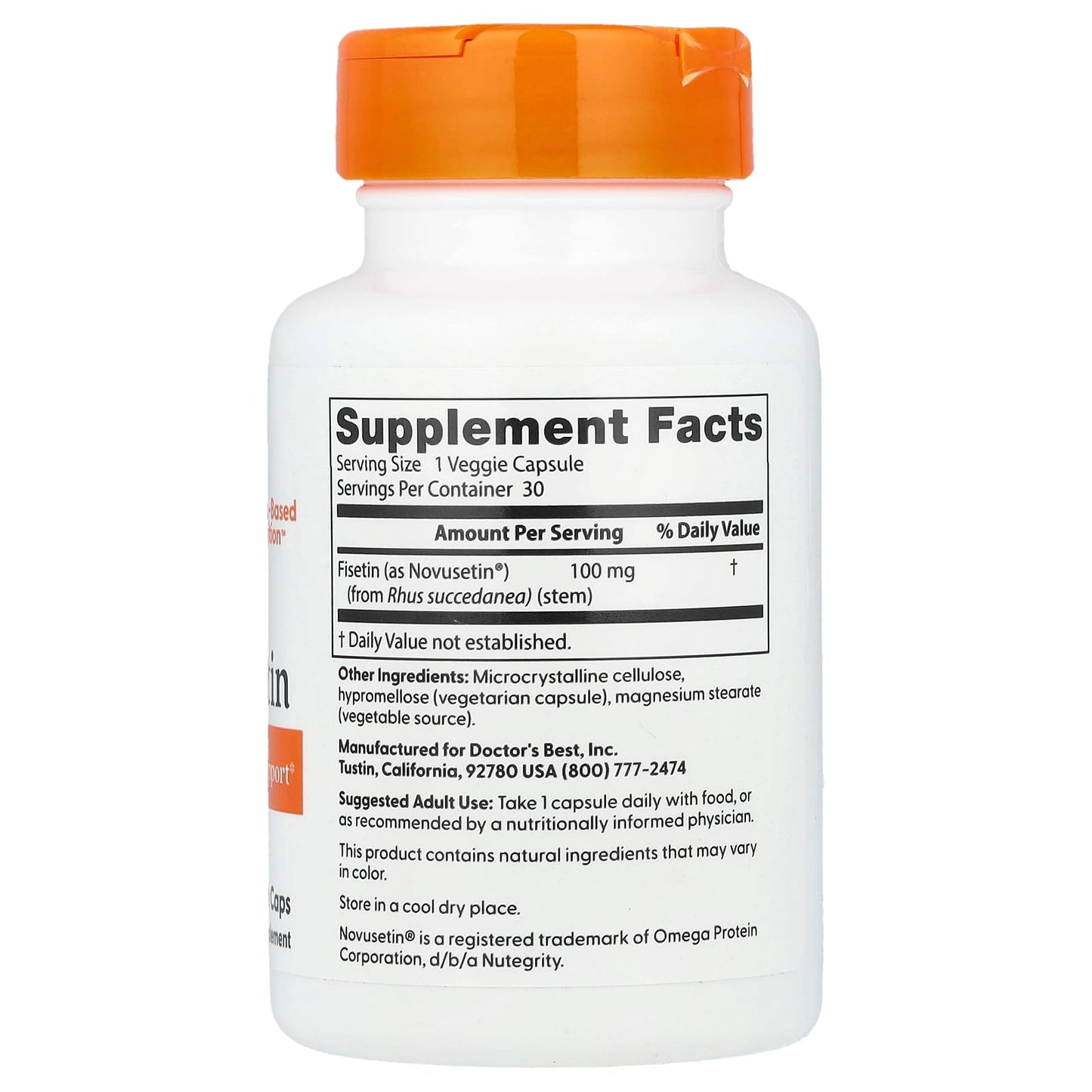 Fisetin 100mg 30 Capsules - Doctor's Best Antioxidant Supplement - Image 2