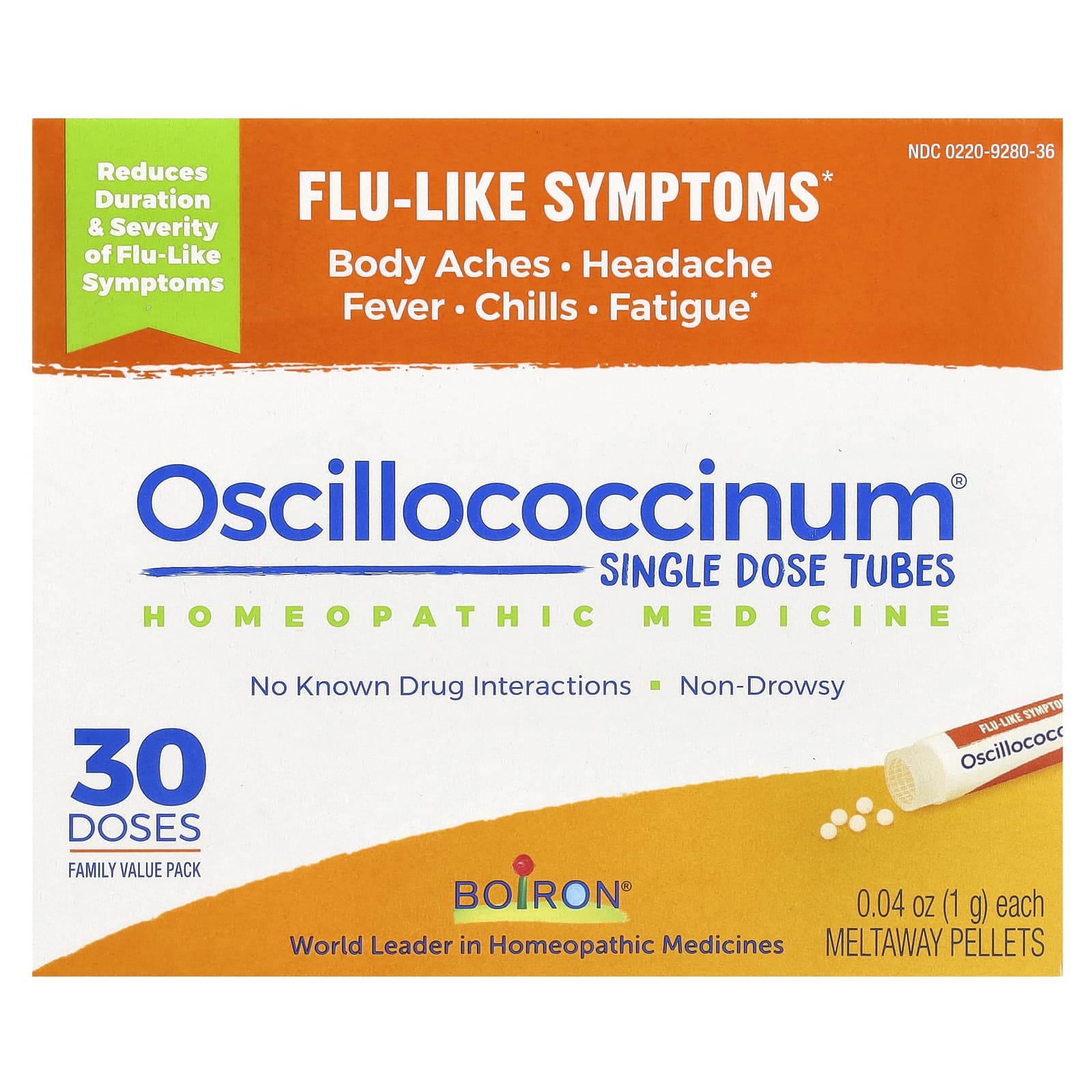 Boiron Oscillococcinum for Flu-Like Symptoms, 30 Doses, Ages 2+ - Image 1