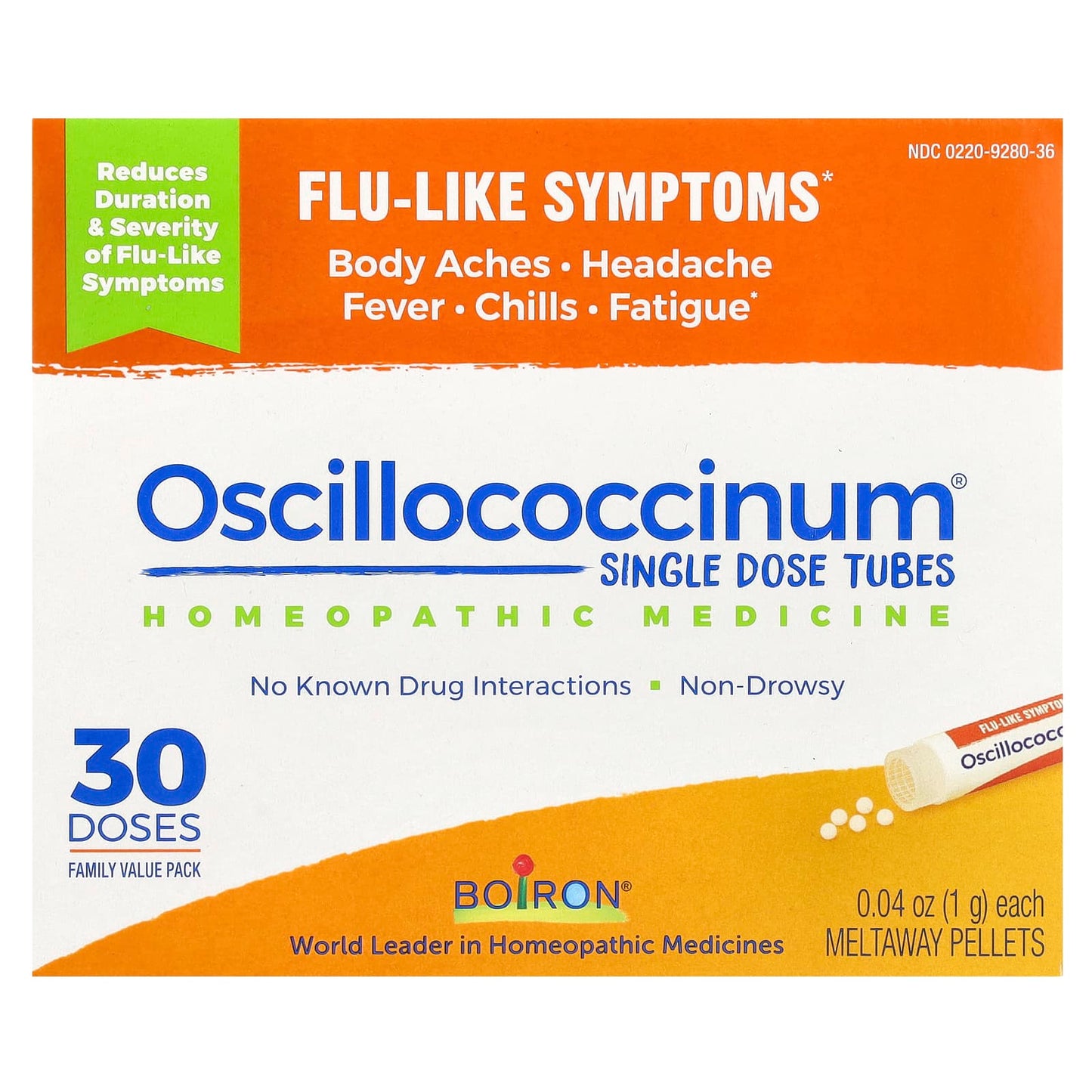 Boiron Oscillococcinum for Flu-Like Symptoms, 30 Doses, Ages 2+ - Image 1