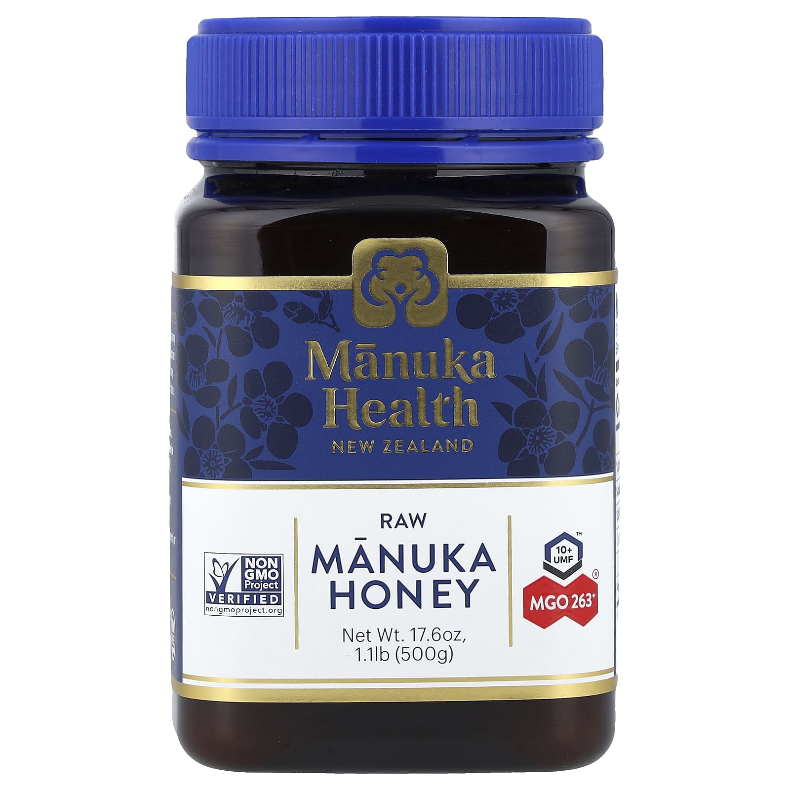 Manuka Health, Raw Manuka Honey, UMF 10+, MGO 263+, 17.6 oz (500 g) - Image 1