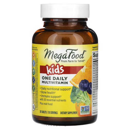 MegaFood, Kids One Daily Multivitamin, 30 Tablets - Image 1