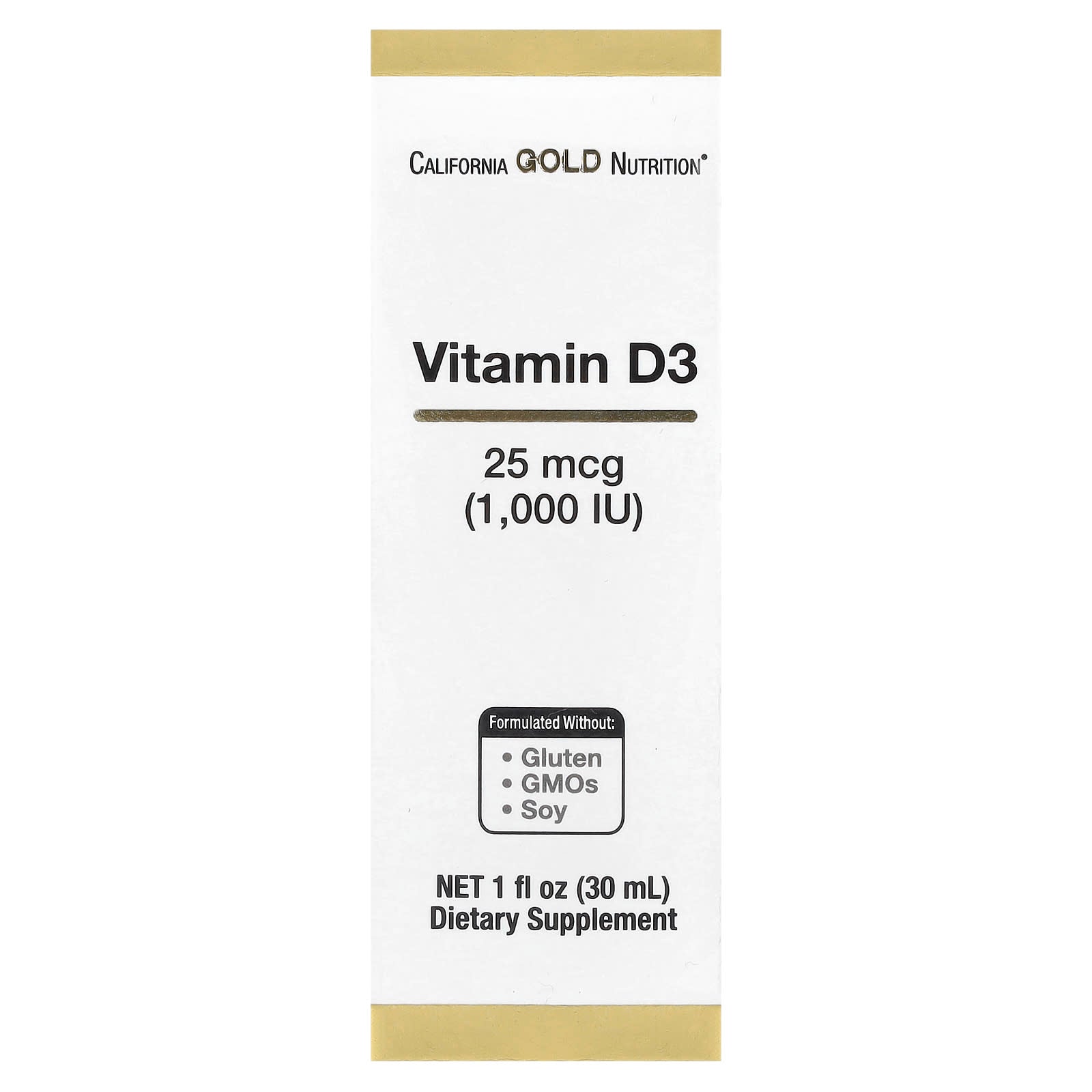 Vitamin D3 Liquid Supplement by California Gold Nutrition - Supports Bone and Heart Health - Image 1