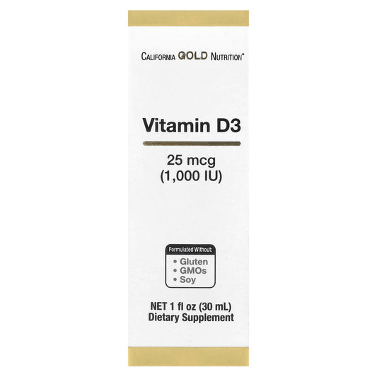 Vitamin D3 Liquid Supplement by California Gold Nutrition - Supports Bone and Heart Health - Image 1