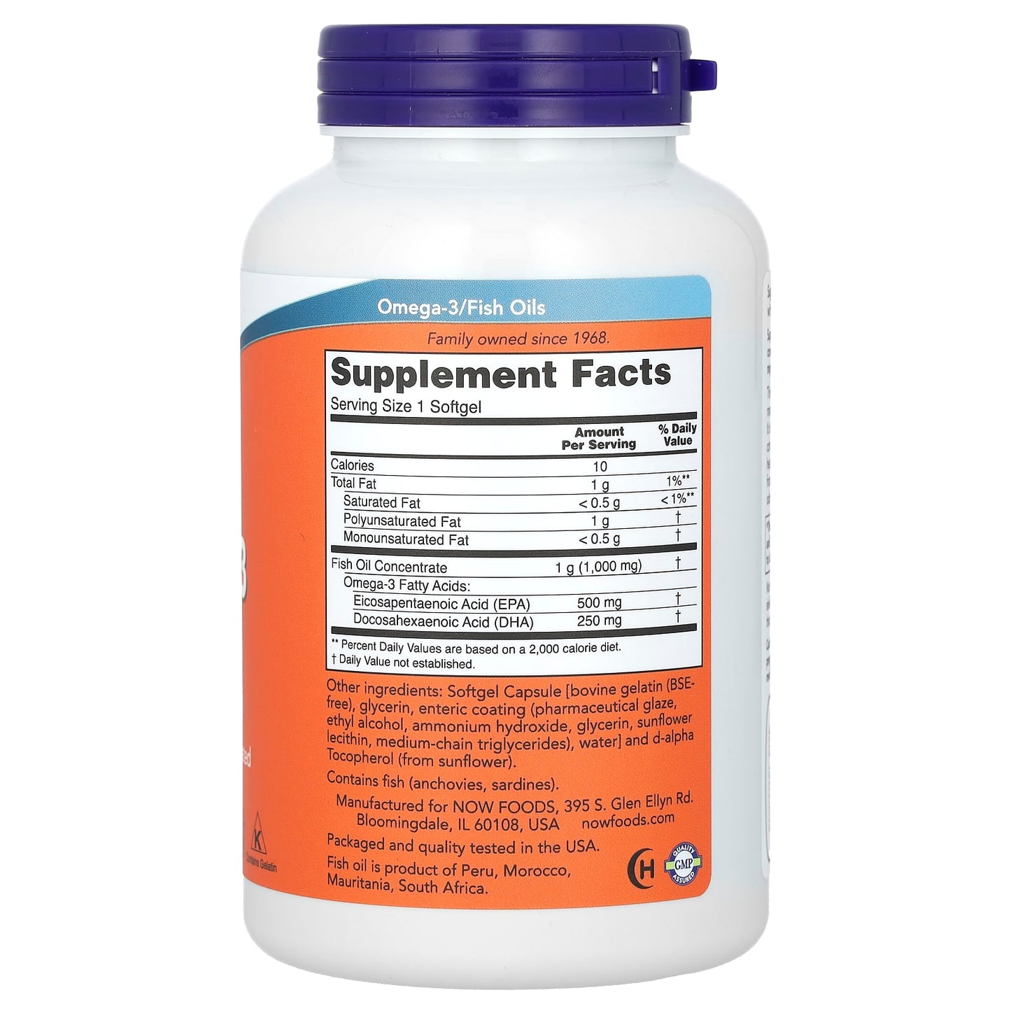 NOW Foods, Ultra Omega-3 Fish Oil, 180 Softgels - Image 2