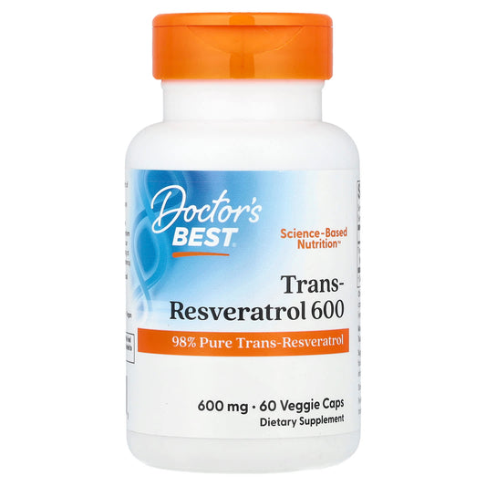 Trans-Resveratrol 600mg by Doctor's Best: Anti-Aging Dietary Supplement - Image 1