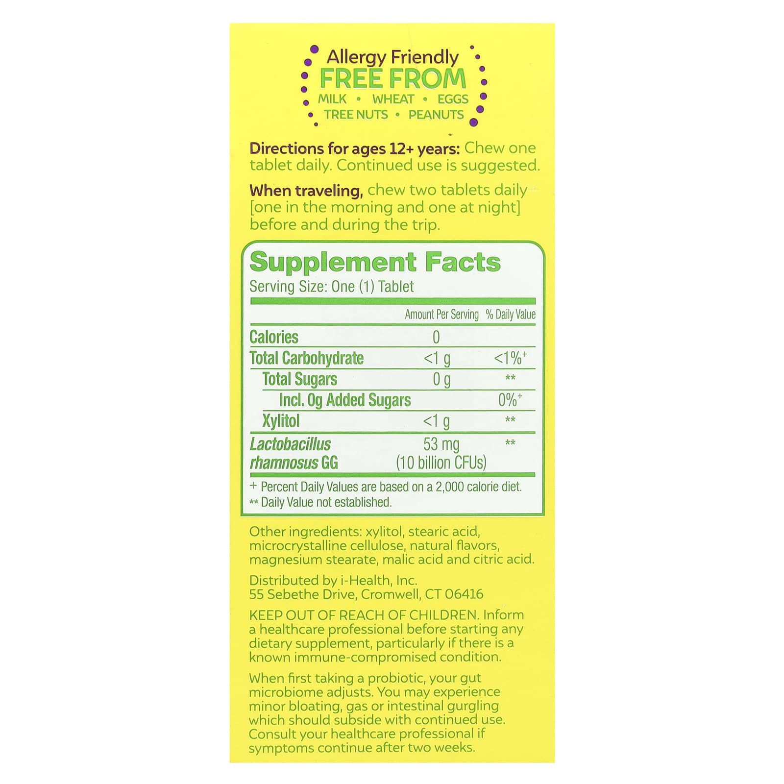Culturelle, Digestive Daily Probiotic Chewables, Fresh Orange, 24 Once Daily Tablets (53 mg Per Tablet)
