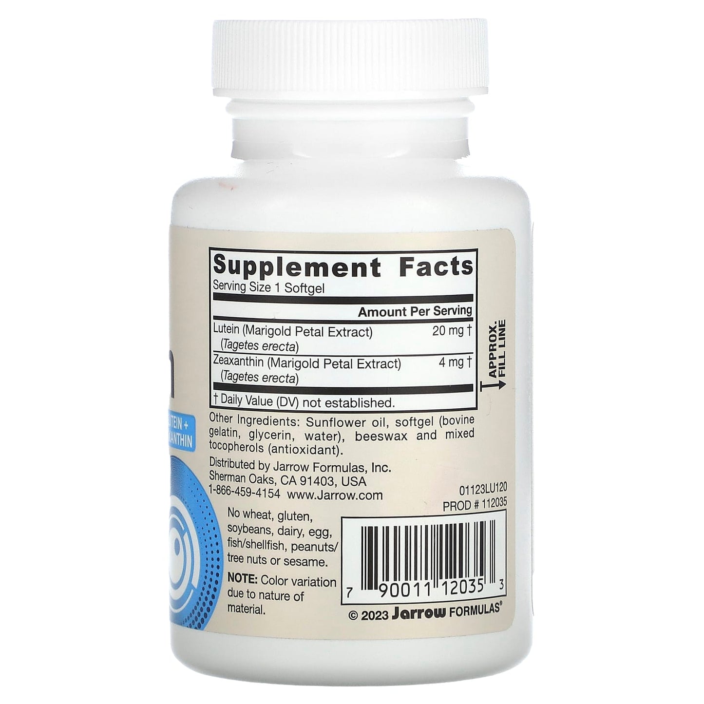 <strong>Jarrow Formulas Lutein & Zeaxanthin Eye Health Support</strong> - 20 mg, 120 Softgels - Image 2