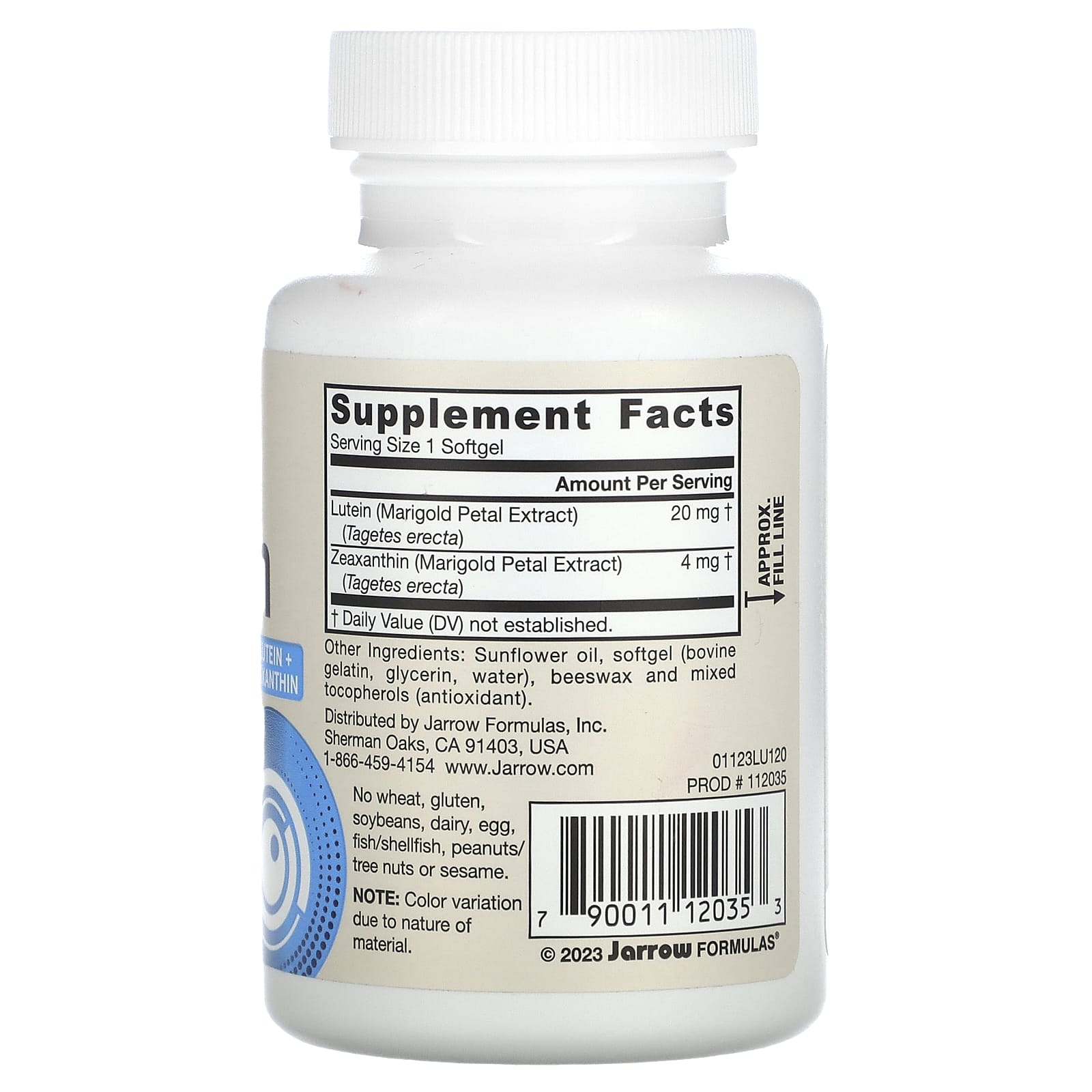 <strong>Jarrow Formulas Lutein & Zeaxanthin Eye Health Support</strong> - 20 mg, 120 Softgels - Image 2