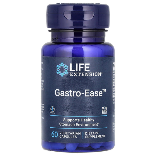 Life Extension, Gastro-Ease, 60 Vegetarian Capsules - Image 1