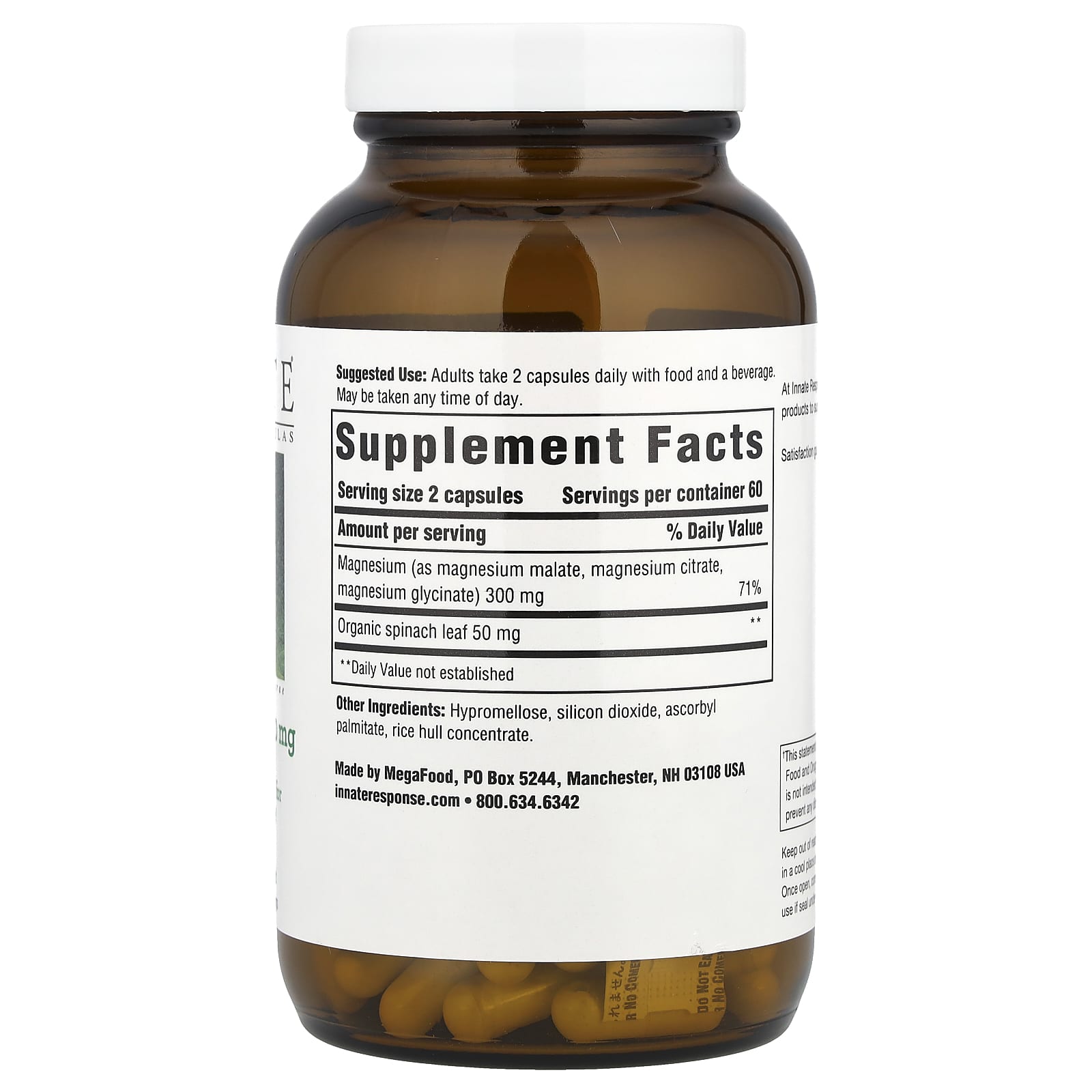 Magnesium Supplement for Muscle Relaxation | 300mg, 120 Capsules - Image 2