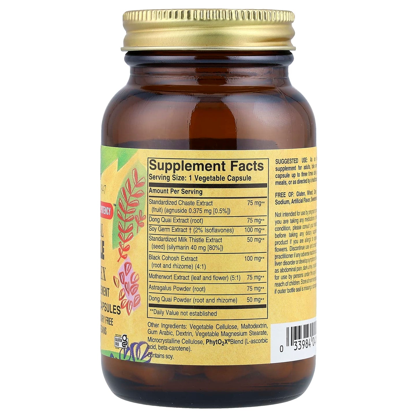 Solgar, Herbal Female Complex, 50 Vegetable Capsules - Image 2