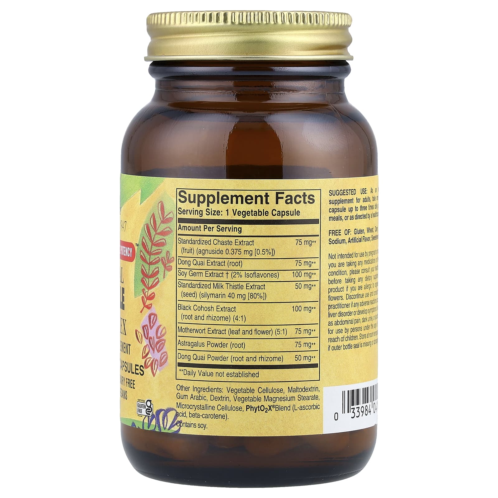 Solgar, Herbal Female Complex, 50 Vegetable Capsules - Image 2