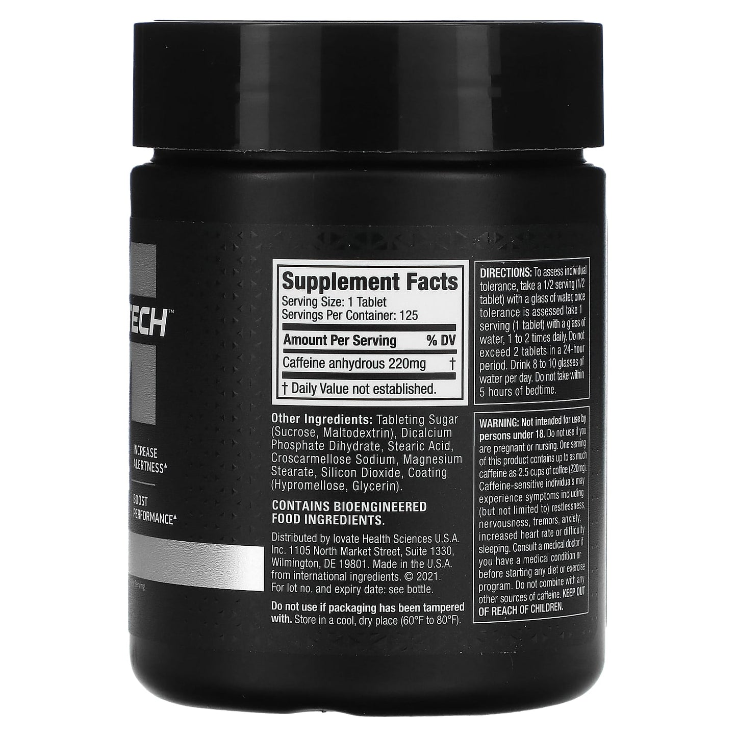 MuscleTech, Platinum 100% Caffeine, 220 mg, 125 Tablets - Image 2
