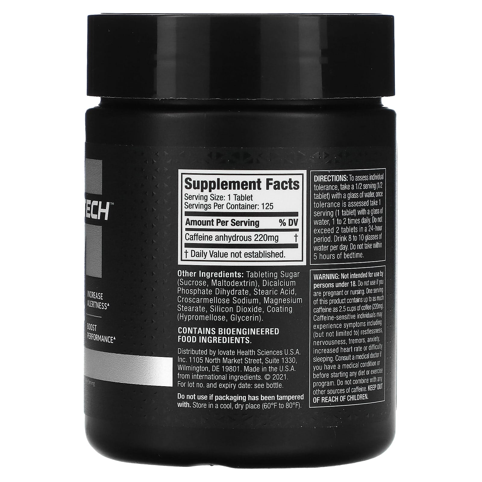 MuscleTech, Platinum 100% Caffeine, 220 mg, 125 Tablets - Image 2