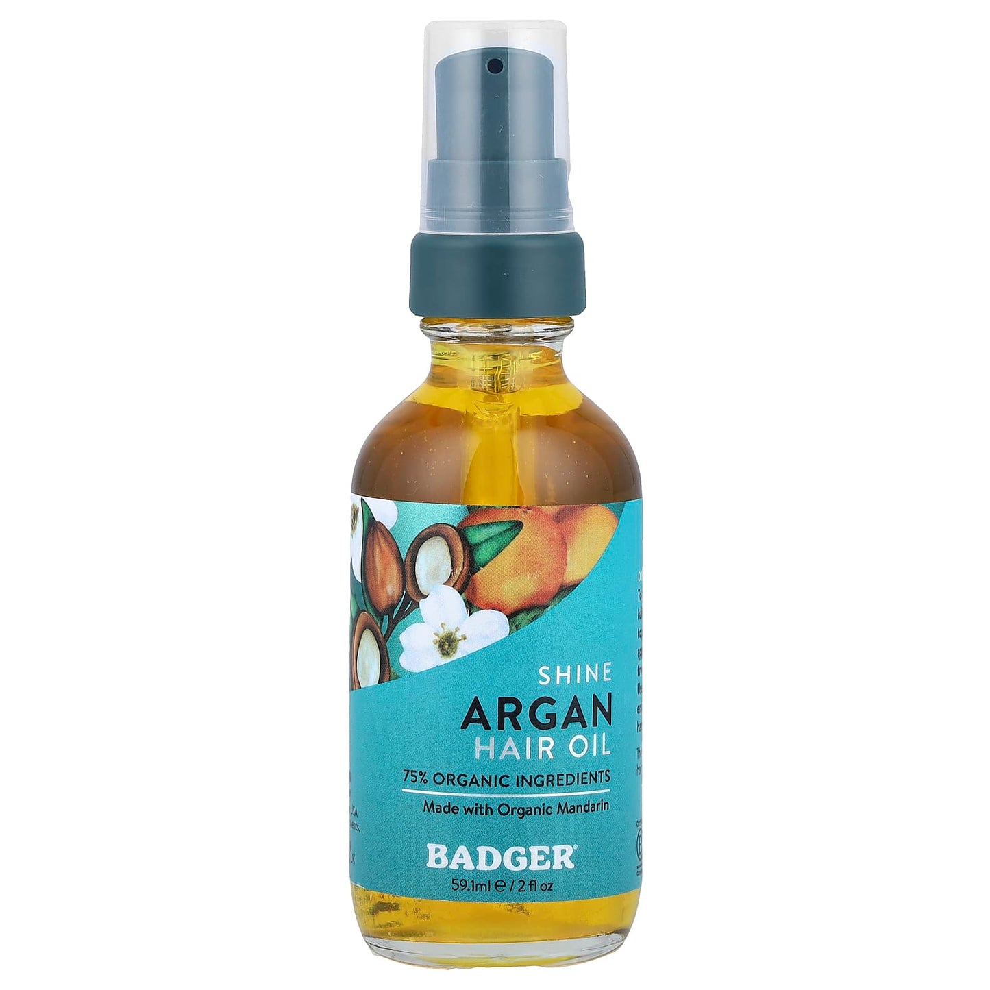 Badger Argan Hair Oil, 2 fl oz - Organic, Vegan, Cruelty-Free - Image 1