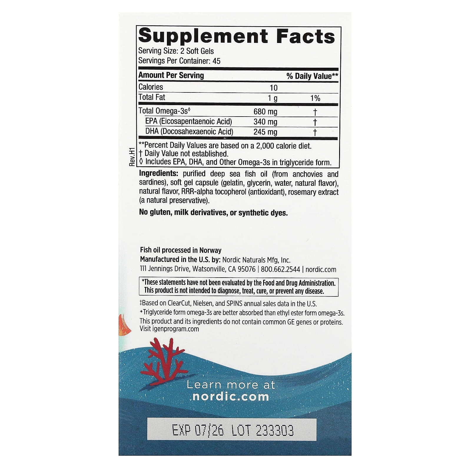 Nordic Naturals, Ultimate Omega Junior,  Ages 6+, Strawberry, 90 Mini Soft Gels (340 mg per Soft Gel) - Image 2