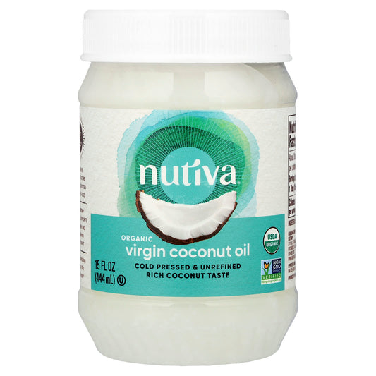 Nutiva, Organic Virgin Coconut Oil, 15 fl oz (444 ml) - Image 1