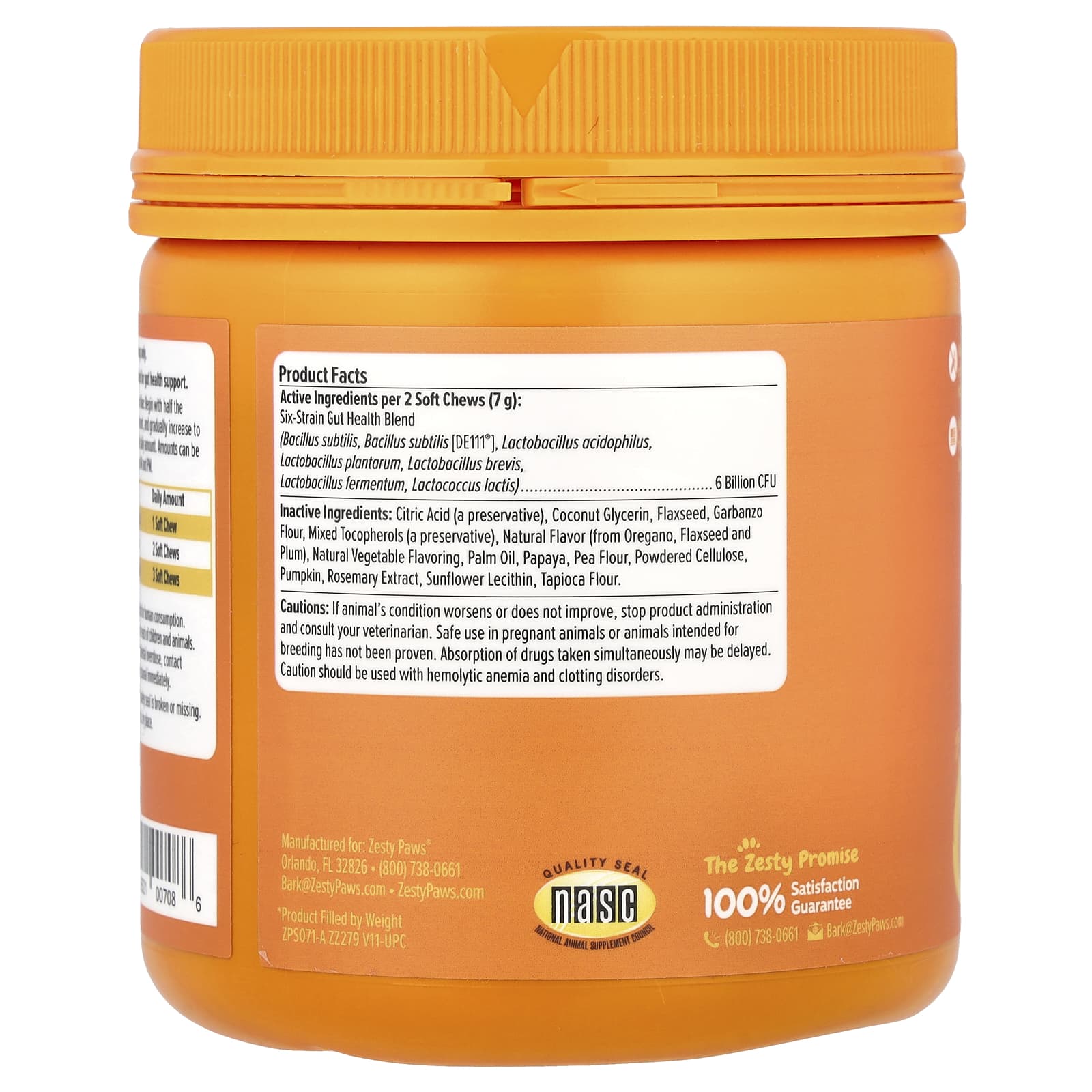 Zesty Paws, Probiotic Bites™, For Dogs, All Ages, Pumpkin, 90 Soft Chews, 11.1 oz (315 g)