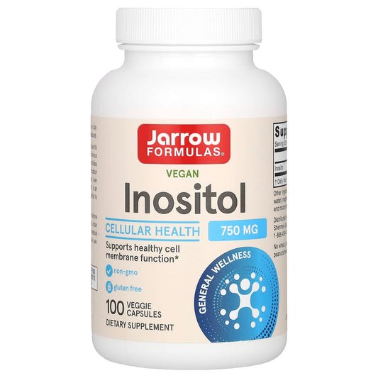Jarrow Formulas Vegan Inositol 750mg - 100 Veggie Capsules - Image 1
