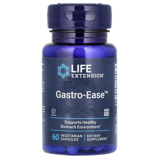 Life Extension, Gastro-Ease, 60 Vegetarian Capsules - Image 1
