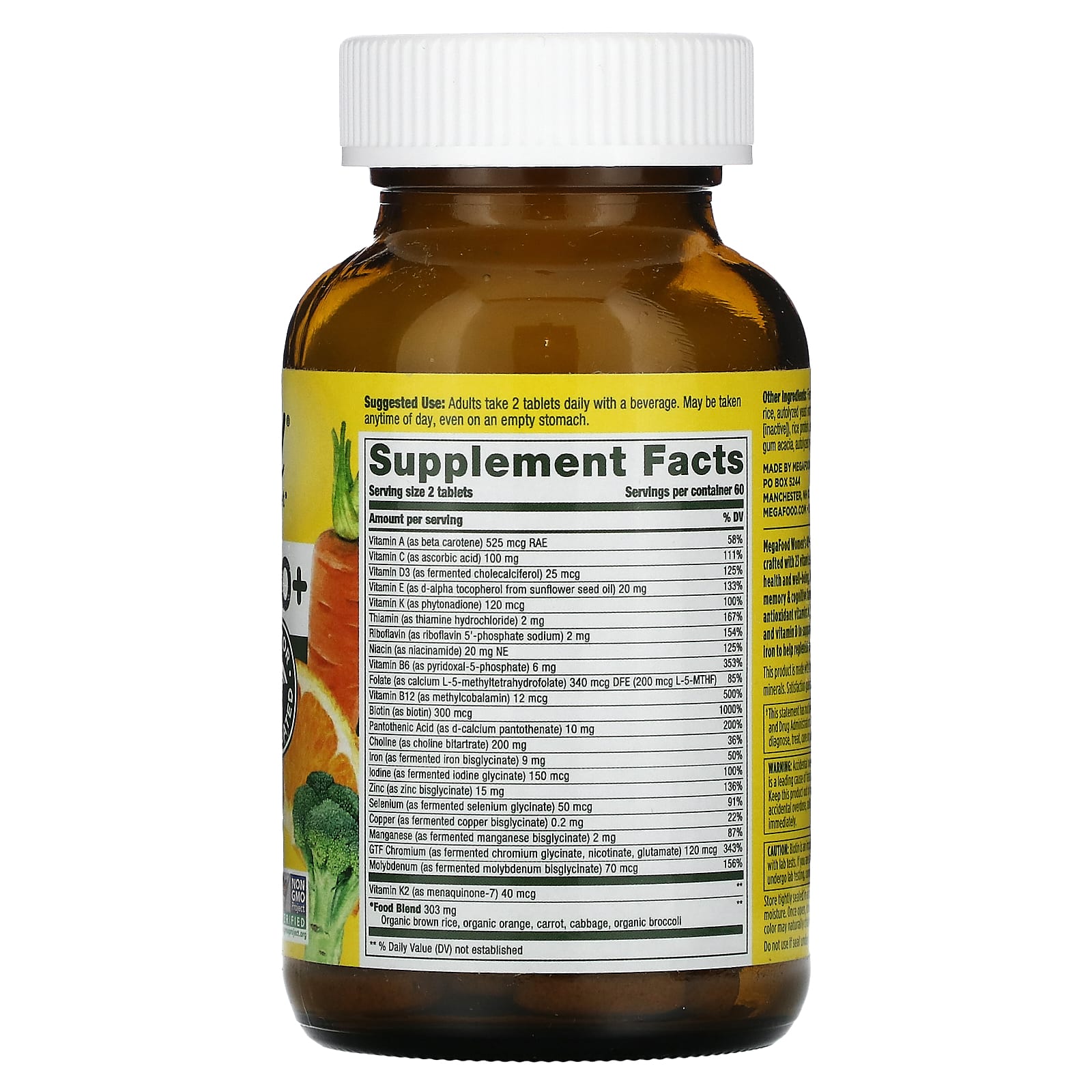 MegaFood, Women's 40+ Advanced Multivitamin, 120 Tablets - Image 2