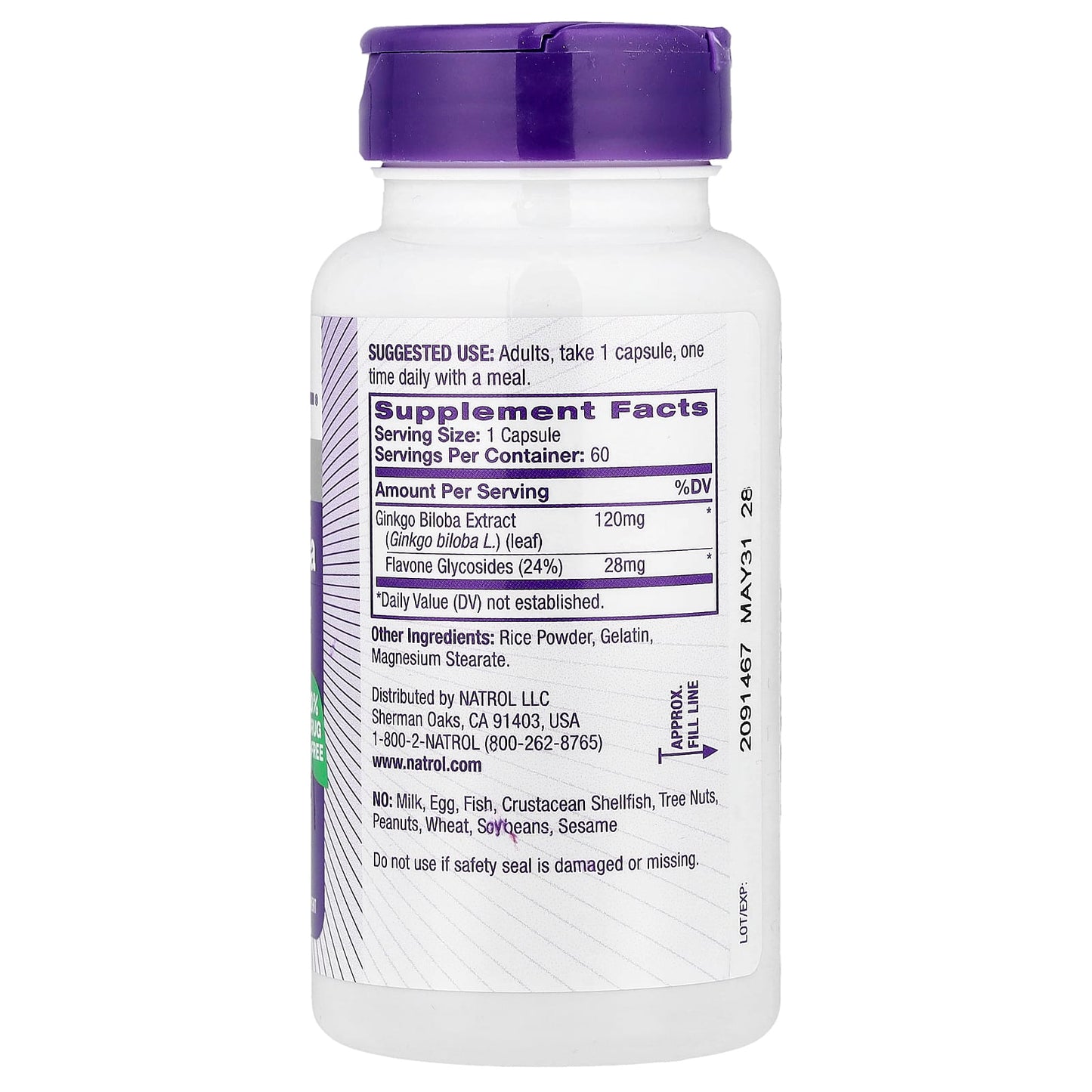 Natrol, Ginkgo Biloba, 60 Capsules - Image 2