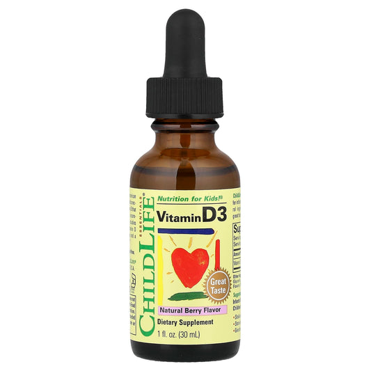 ChildLife D3 Vitamin Supplement for Kids - Natural Berry Flavor - Image 1