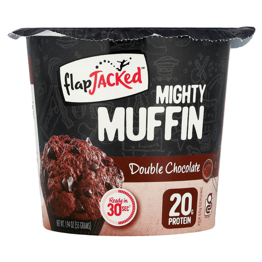 FlapJacked Double Chocolate Mighty Muffin, 20g Protein, Gluten-Free - Image 1
