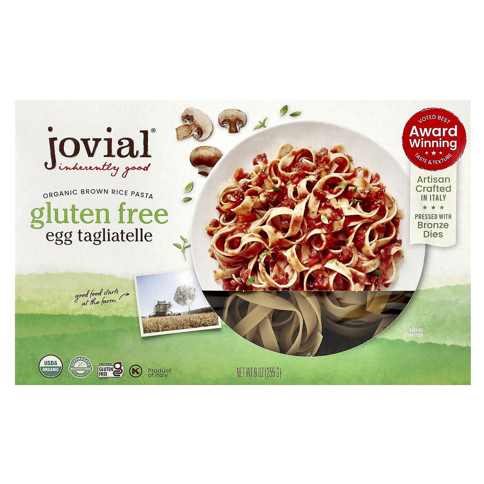 Authentic Italian Brown Rice Pasta, Organic & Gluten Free, 9 oz - Image 1