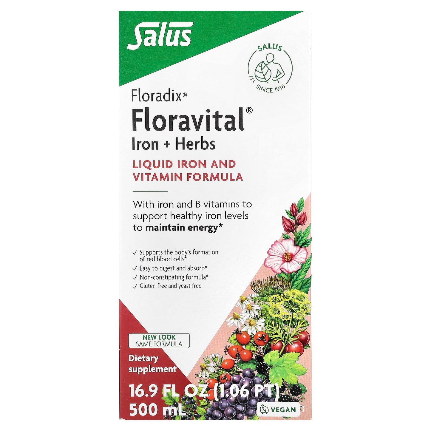 Floradix Floravital Iron & Herbs Supplement - Gluten-Free & Vegan - Image 1
