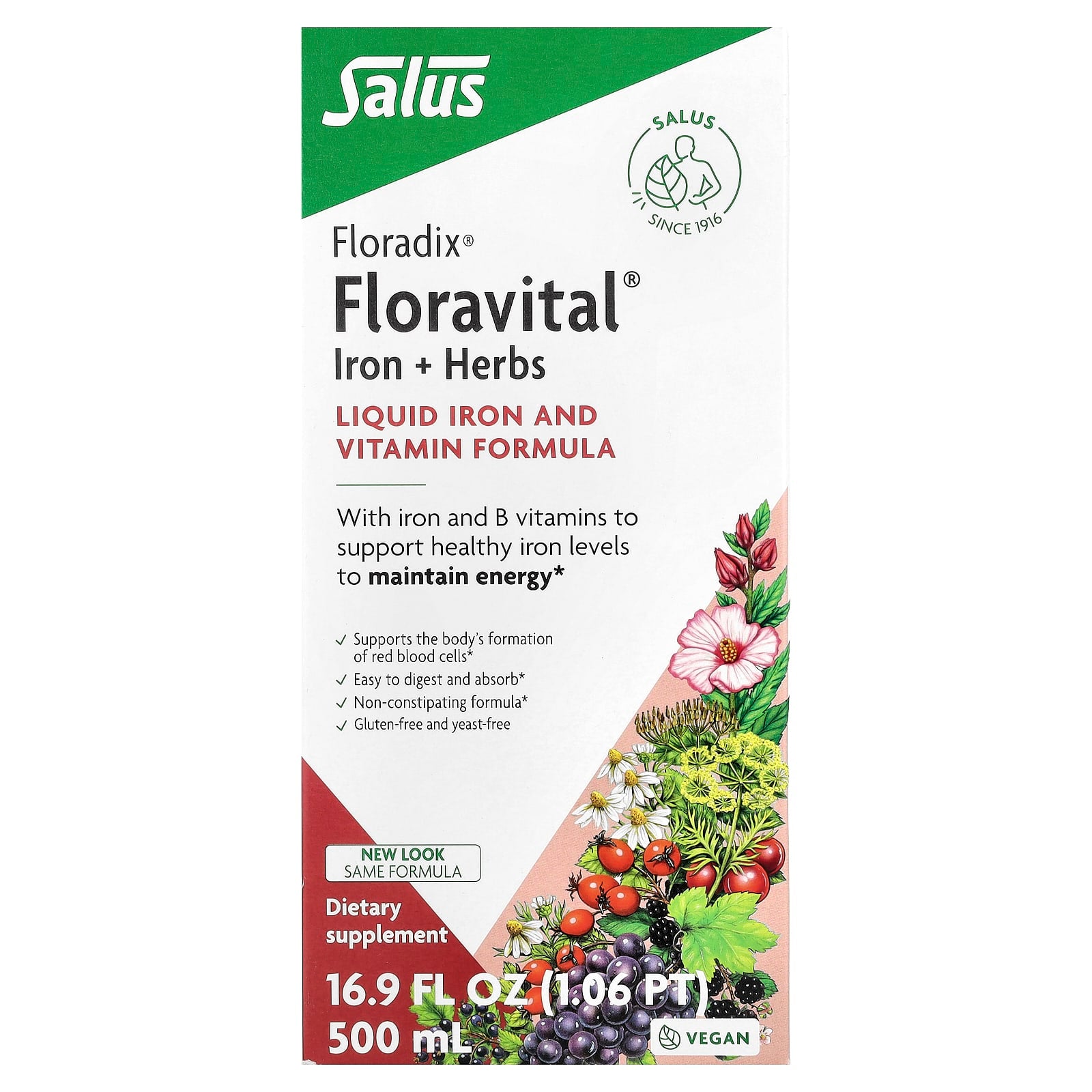 Floradix Floravital Iron & Herbs Supplement - Gluten-Free & Vegan - Image 1
