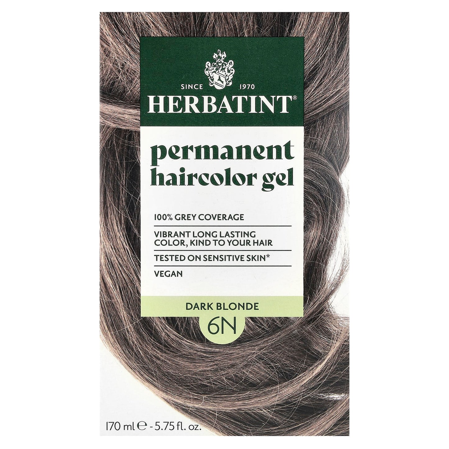 Herbatint Permanent Hair Color Gel - Dark Blonde (6N) - Image 1
