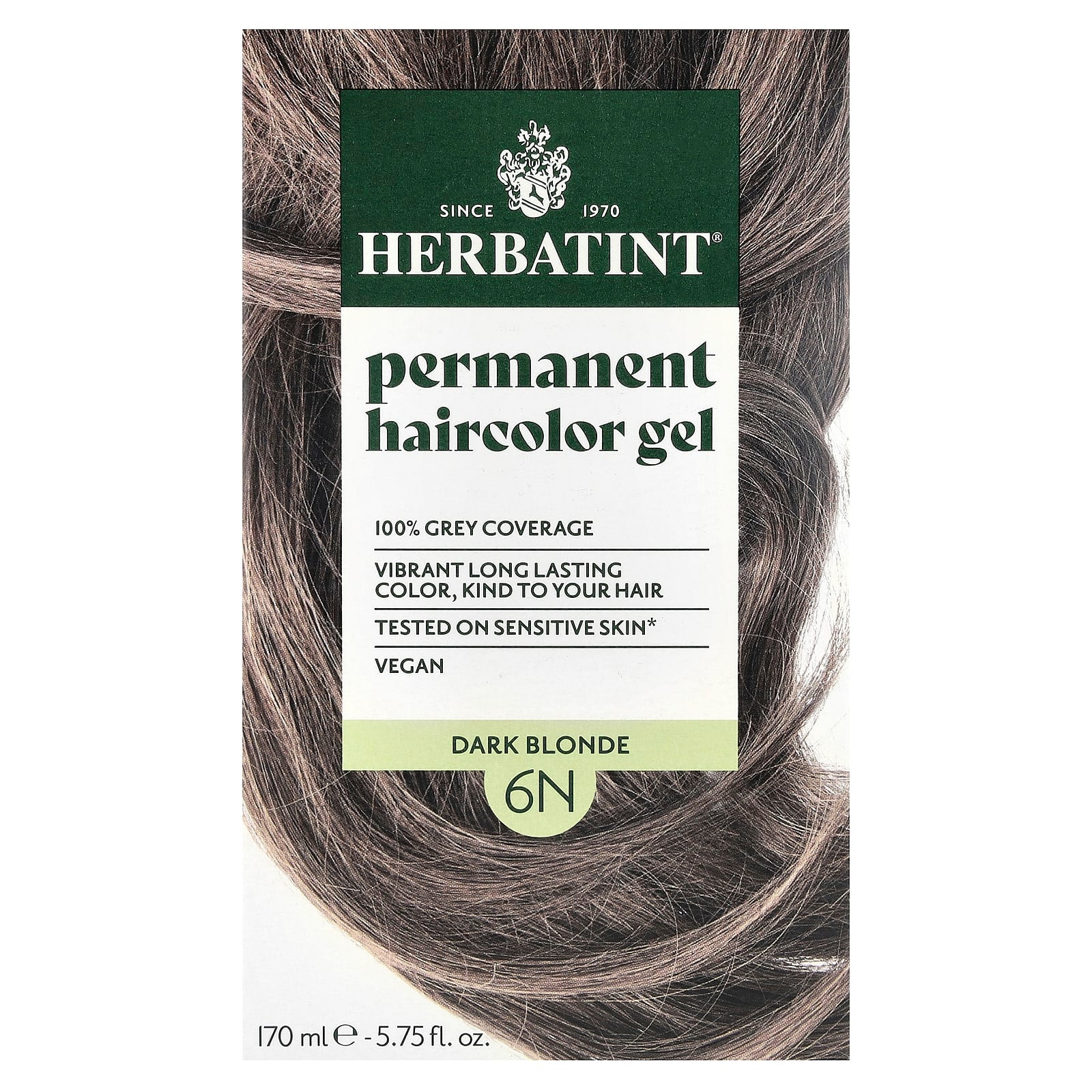 Herbatint Permanent Hair Color Gel - Dark Blonde (6N) - Image 1