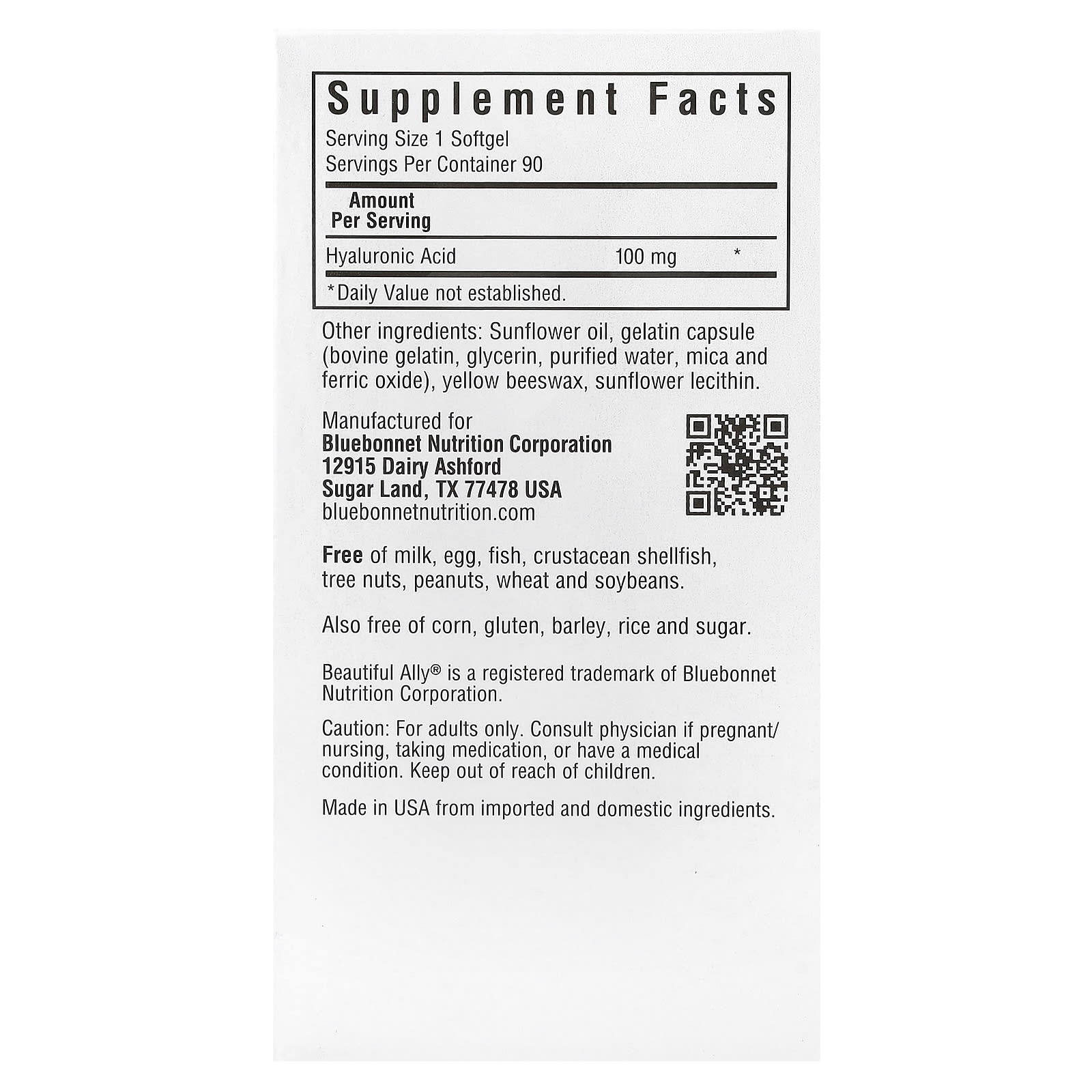 Hyaluronic Acid Supplement for Radiant Skin by Bluebonnet Nutrition - Image 2
