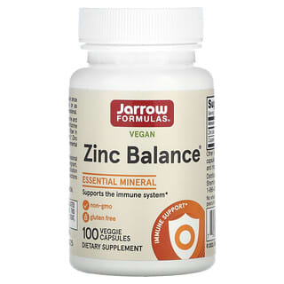 Vegan Zinc Balance Supplements by Jarrow Formulas - 100 Capsules