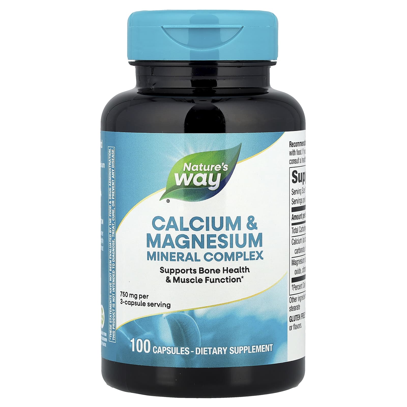 Nature's Way, Calcium & Magnesium Mineral Complex, 100 Capsules - Image 1