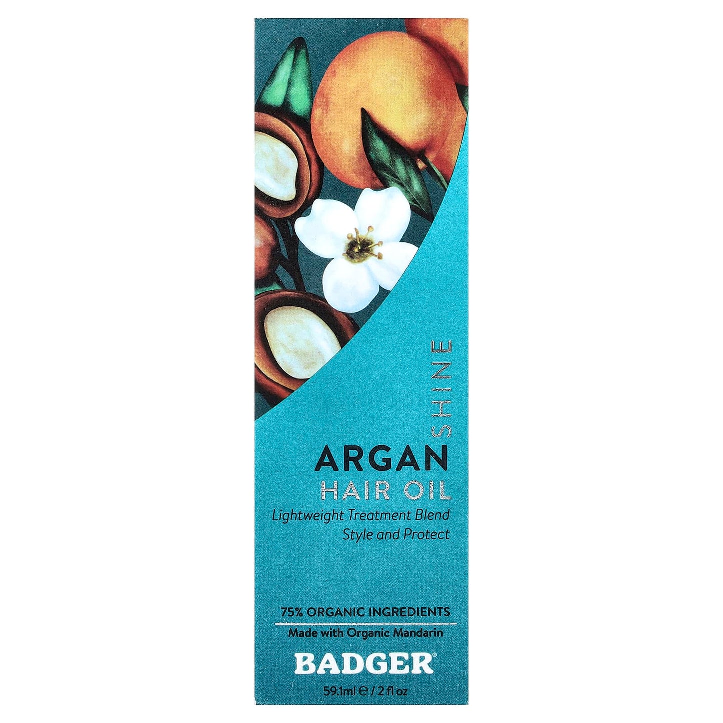 Badger Argan Hair Oil, 2 fl oz - Organic, Vegan, Cruelty-Free - Image 2