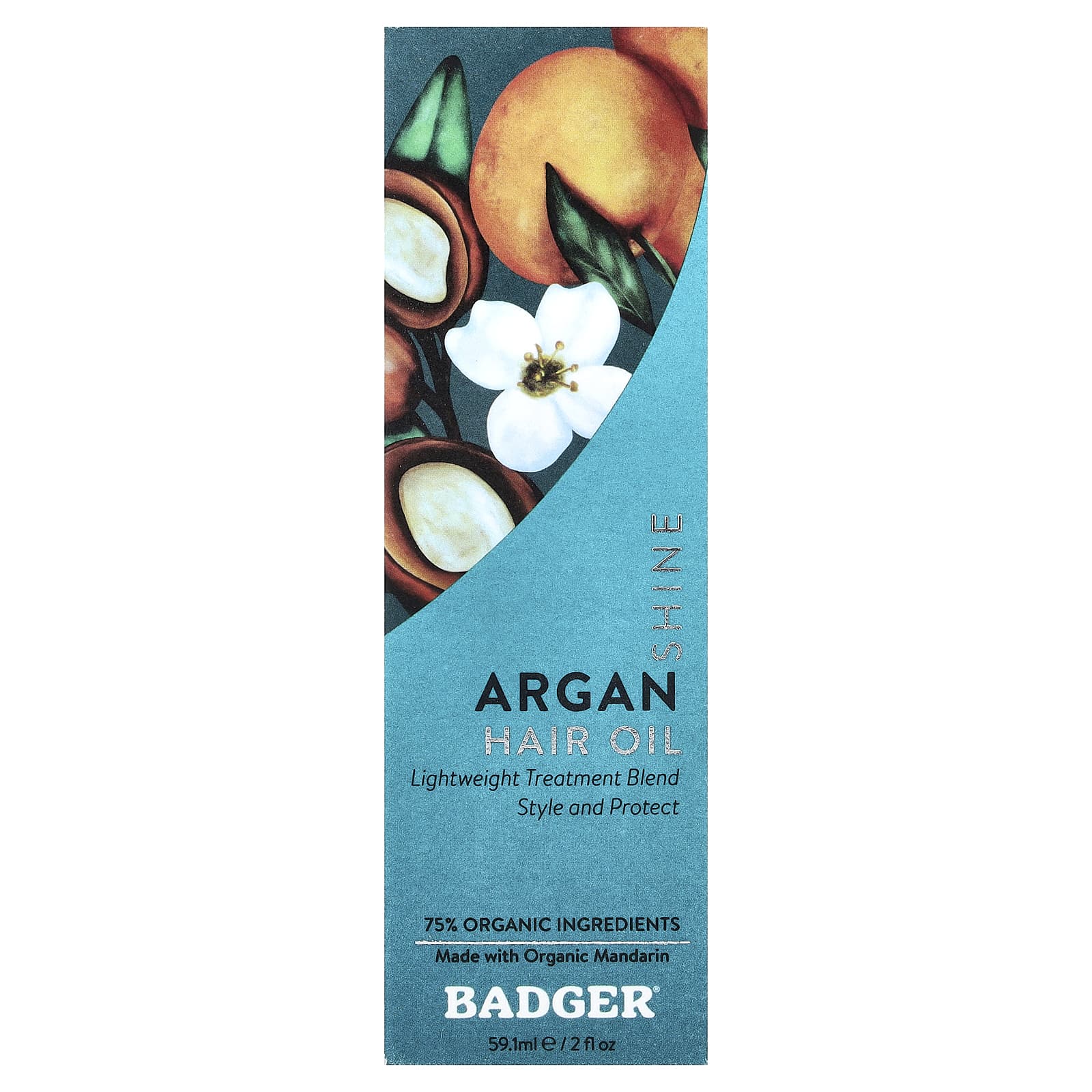 Badger Argan Hair Oil, 2 fl oz - Organic, Vegan, Cruelty-Free - Image 2