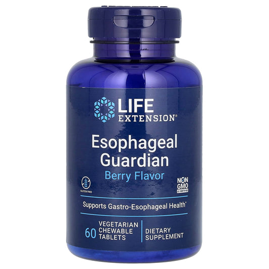 Life Extension, Esophageal Guardian, Berry, 60 Vegetarian Chewable Tablets - Image 1