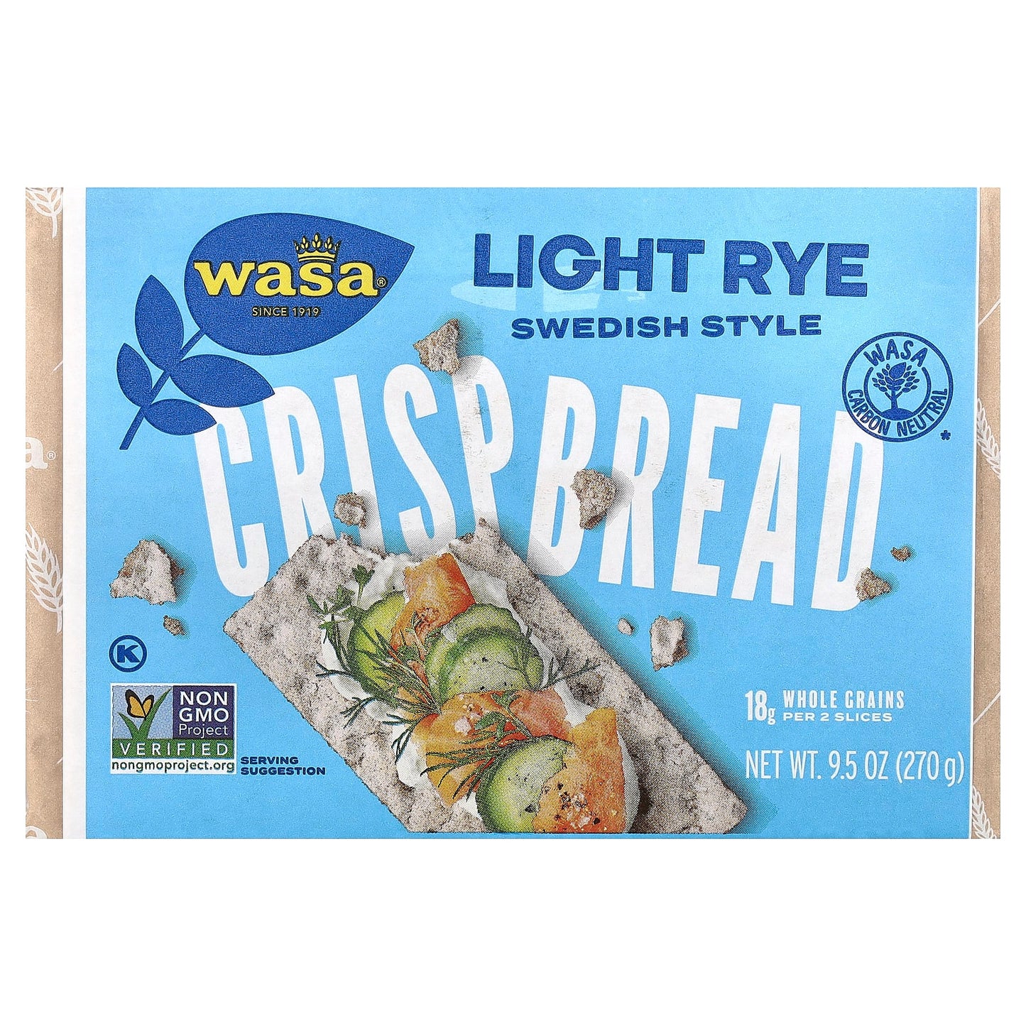 Wasa Flatbread, Crispbread, Light Rye, 9.5 oz (270 g) - Image 1