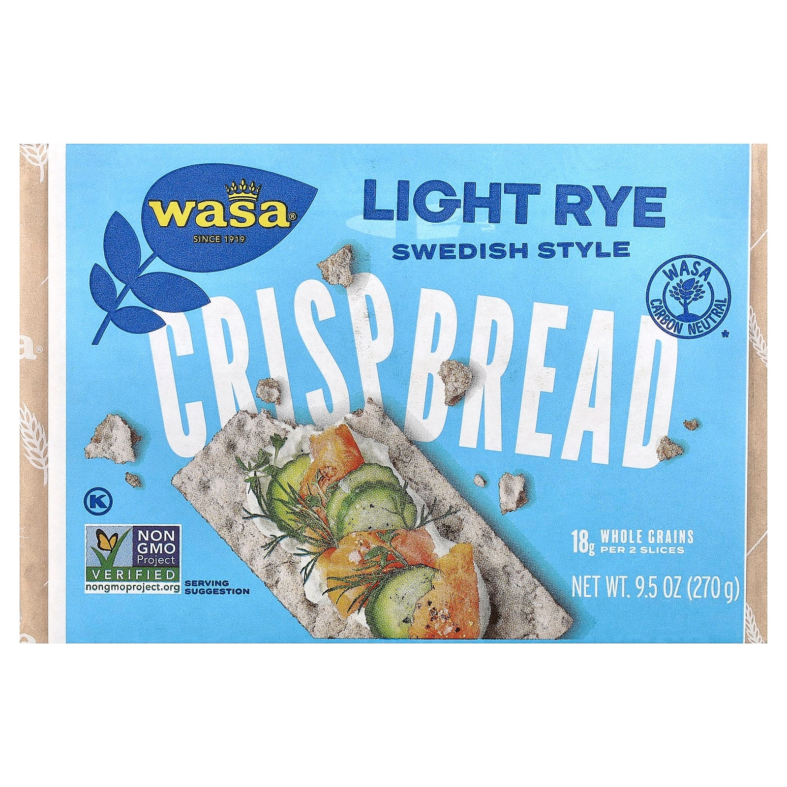 Wasa Flatbread, Crispbread, Light Rye, 9.5 oz (270 g) - Image 1