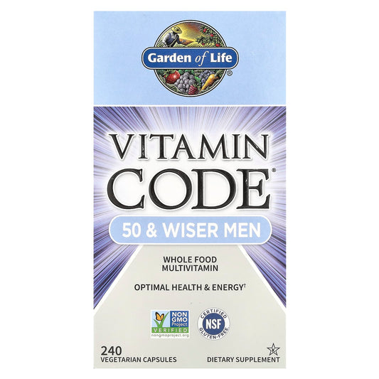 Garden of Life Vitamin Code 50 & Wiser Men Multivitamin - Optimal Health & Energy - Image 1