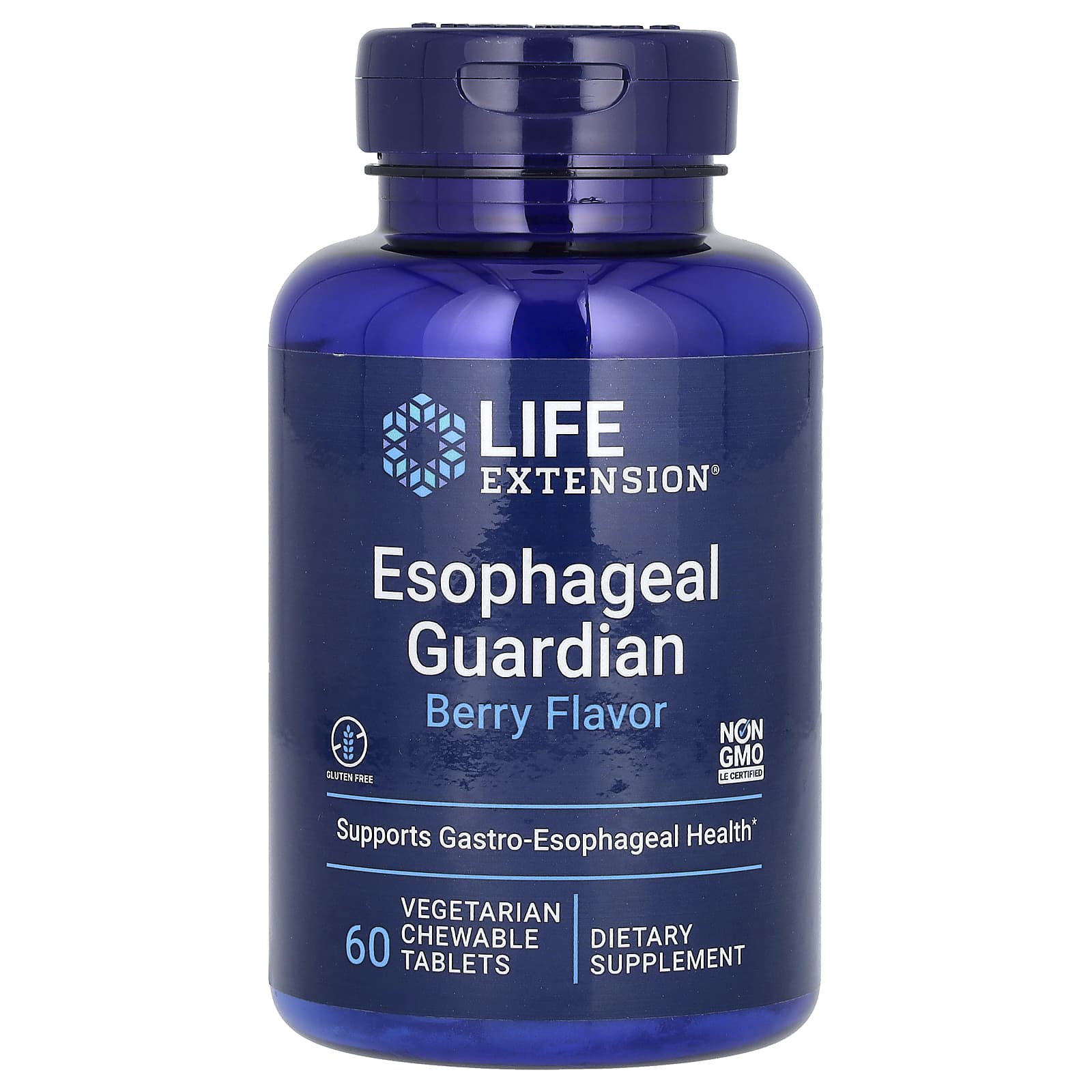 Life Extension, Esophageal Guardian, Berry, 60 Vegetarian Chewable Tablets - Image 1