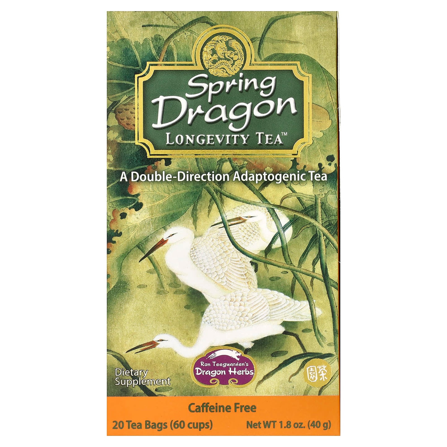 Dragon Herbs Spring Dragon Longevity Tea, Caffeine Free, 20 Tea Bags - Image 1