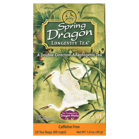 Dragon Herbs Spring Dragon Longevity Tea, Caffeine Free, 20 Tea Bags - Image 1