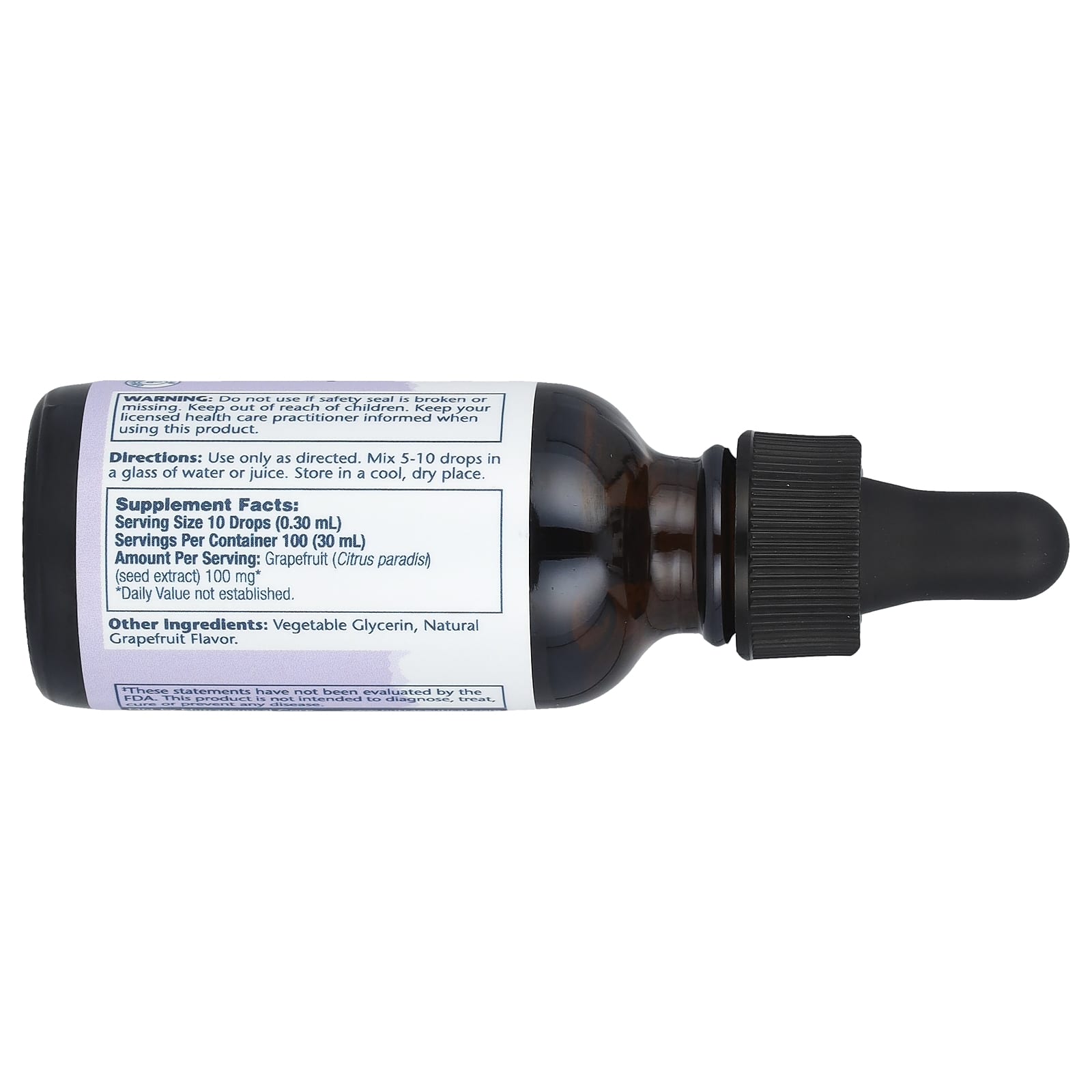 Solaray, Grapefruit Seed Extract Liquid, 100 mg, 1 fl oz (30 ml) - Image 2